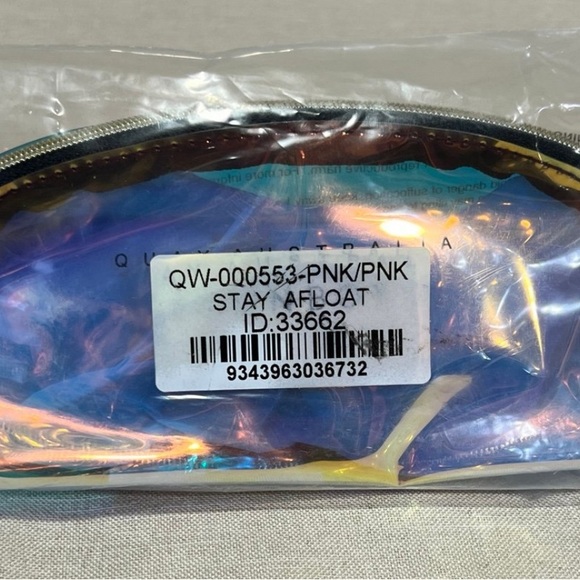 NWT Quay Australia “STAY AFLOAT” Pink/Pink Sunglasses - Picture 12 of 13